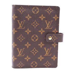 Monogram Ring Agenda Mm Book Holder Card Wallet